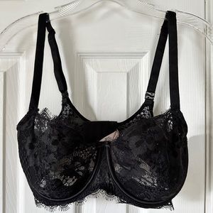 Victoria’s Secret black lace balconette bra